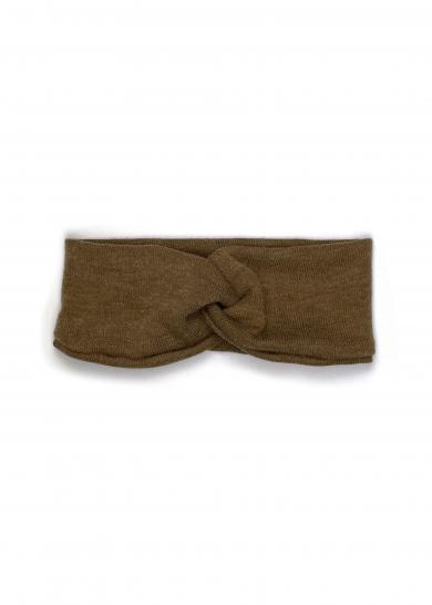 Stirnband Strick hellbraun 