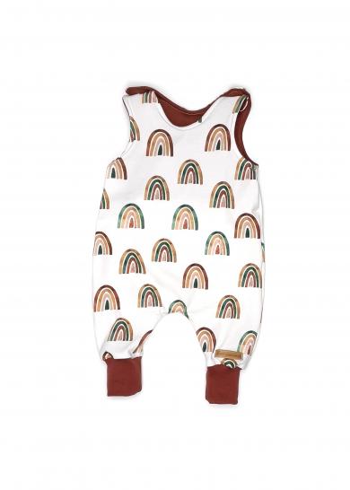 Strampler Regenbogen rost 