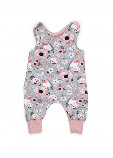 Strampler Lovely Birds grau 