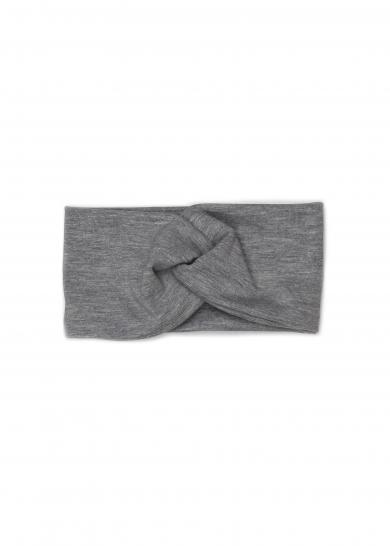 Stirnband Uni grau meliert 