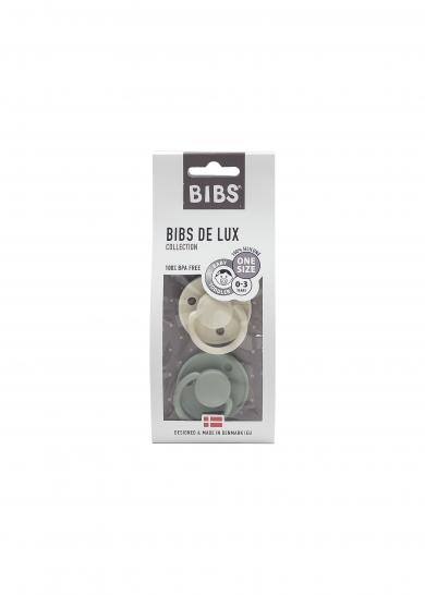 Bibs de Lux Sage & Ivory Silicone (0-36 Mon) 