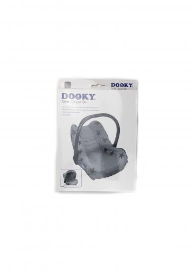 Dooky Hoody - Schutzbezug für Babyschale,  grau Sterne 