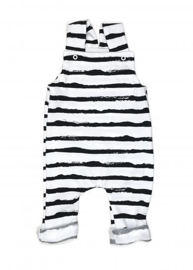 Latzhose schwarz/weiß gestreift 