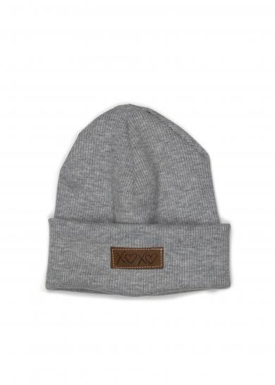 Rib Beanie hellgrau 