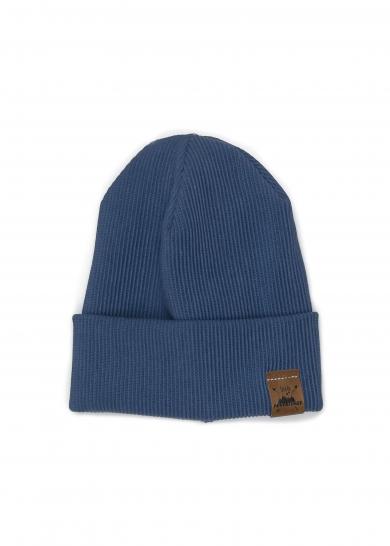 Rib Beanie blau 