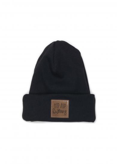 Rib Beanie dunkel grau 