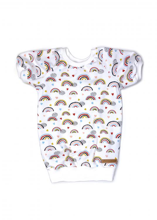 Shirt Regenbogen weiß 