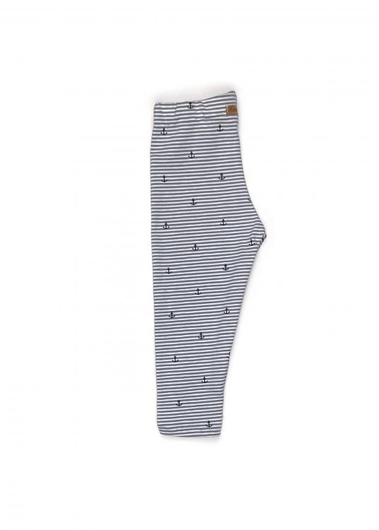 Leggings  Anker gestreift grau/weiss 