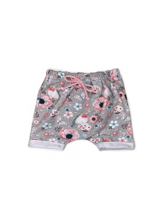 Sommershorts Lovely Bird grau 