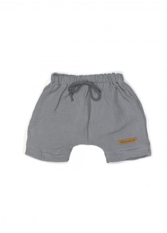 Sommershort Musselin grau 