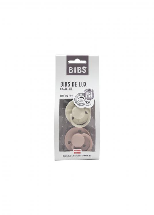 Bibs de Lux Blush & Ivory Silicone (0-36 Mon) 