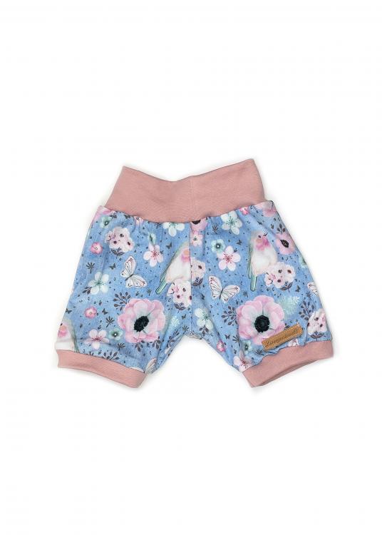 kurze Harem Pant Lovely Bird blau 