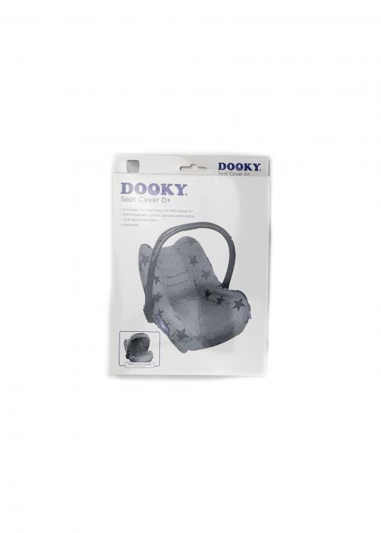 Dooky Hoody - Schutzbezug für Babyschale,  grau Sterne 