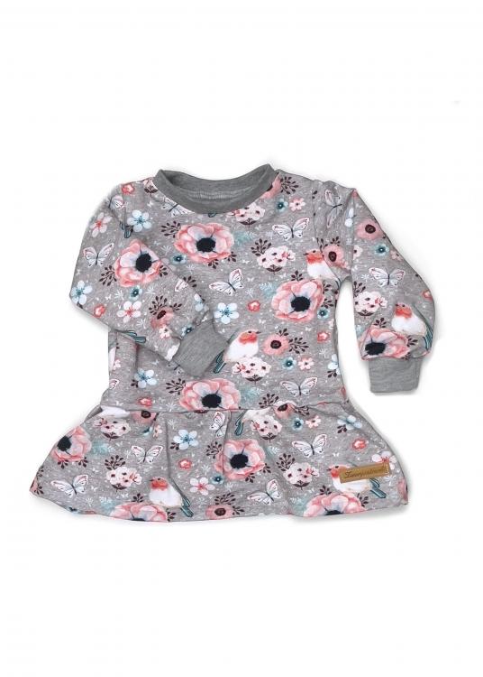 Kleid Lovely Bird grau 