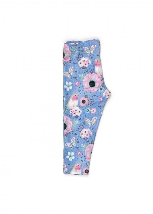 Leggings Lovely Bird blau meliert 