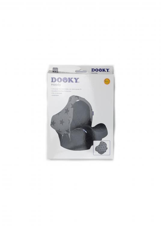 Dooky Hoody - Sonnenverdeck für Babyschalen / UPF 40+ / Graue Sterne 